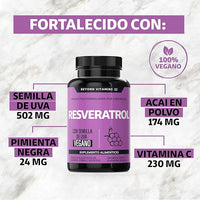 Suplemento Resveratrol 180 Capsulas