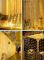 Cortina de Navidad con cadena de luz Led