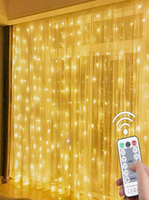 Cortina de Navidad con cadena de luz Led