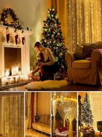Cortina de Navidad con cadena de luz Led