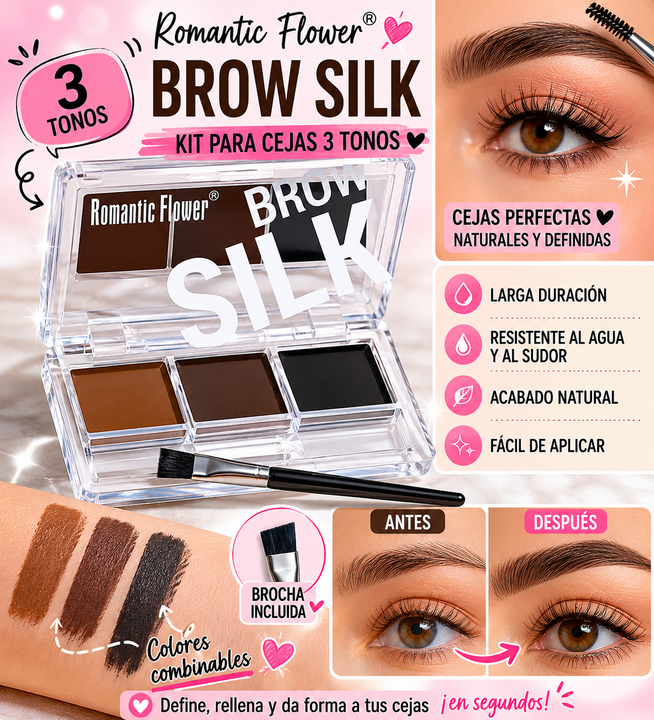 Silk – Kit para Cejas 3 Tonos Brow
