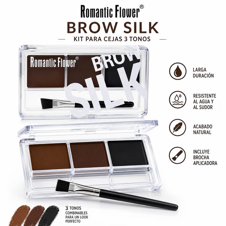 Silk – Kit para Cejas 3 Tonos Brow