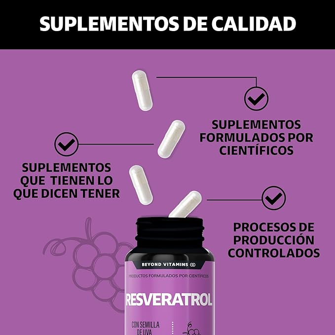 Suplemento Resveratrol 180 Capsulas