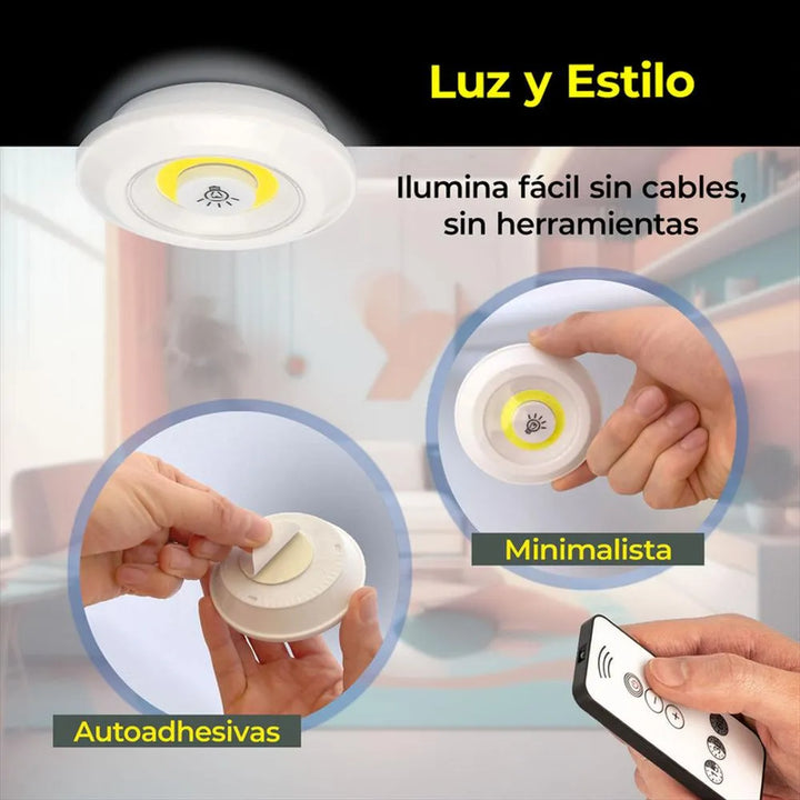 Set X3  Luces adhesivas