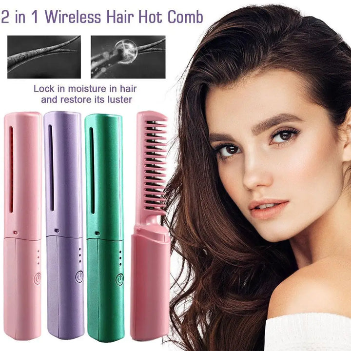 Mini USB Hair Straightener Brush