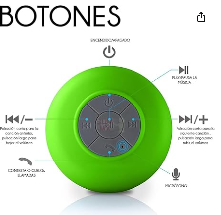 Bocina para Regadera, Baño, Bluetooth